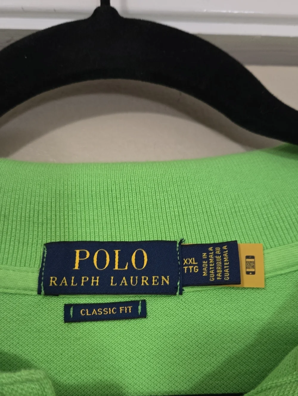 Polo by Ralph Lauren Neon Lime Green Short-Sleeve Cotton Polo Shirt Size XXL